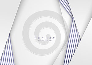 Elegant 3D abstract white stripes triangles shapes purple lines pattern on clean background