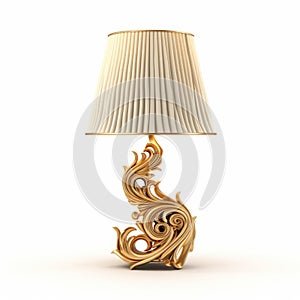 Elegant 3d Lamp With Golden Metal Carving Aykut Aydogdu Inspired