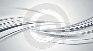 Abstract White Background, Silver Waves, Modern Design