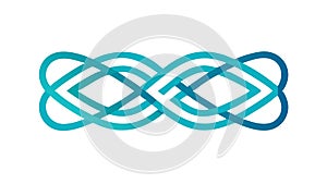 Elegant abstract celtic knot pattern in a continuous loop, vector design Generative AI