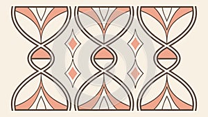 Elegant Abstract Diamond and Hourglass Geometric Pattern, vector design Generative AI