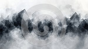 Soft Gray Watercolor Geometric Shapes Background photo