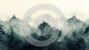Soft Gray Watercolor Geometric Shapes Background photo