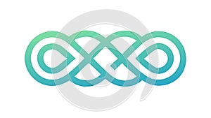 Elegant abstract infinite loop symbol in continuous flow, vector design Generative AI