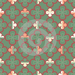 Elegant abstract seamless  vector pattern with stylised flowers.