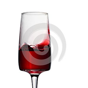 Elegant alcoholic drink red wine splashing
