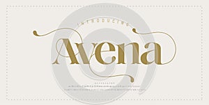 Elegant alphabet letters font and number. Typography Luxury classic lettering serif fonts decorative wedding vintage retro concept