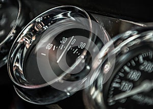 Elegant Amps Indicator Inside a Classic Car photo
