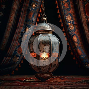 Elegant Arabic lantern symbolizes the significance of Eid al Adha festival
