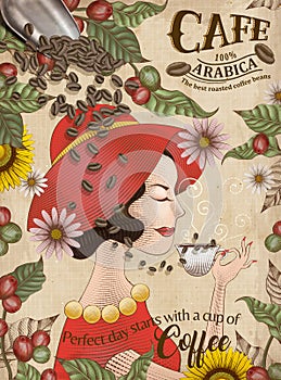 Elegant Arabica coffee beans ads