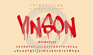 Elegant and Artistic Alphabet Showcase with Vinson Typeface Letters