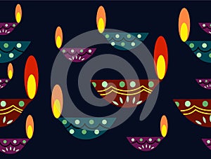 Elegant artistic ethnic Diwali festival vector illustration  useful for greeting cards