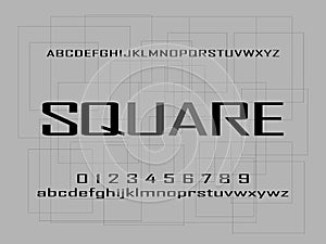 Elegant awesome alphabet letters font and number. Classic Lettering Minimal Fashion Designs Square. Typography fonts