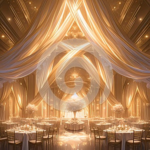 Elegant Ballroom Celebration Awaiting Guests