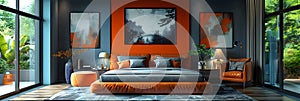 Elegant Bedchamber with Premium Canvas and Stylish Furniture photo