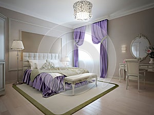 Elegant bedroom classic style