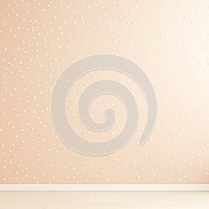Elegant Beige Gradient Room Wallpaper with Small White Polka Dots Background and Fine Details