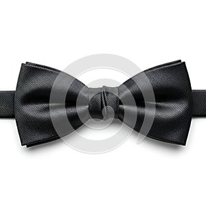 Elegant Black Bow Tie Isolated on White