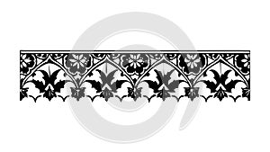 Elegant Black Lace Decorative Border Pattern, vector design Generative AI