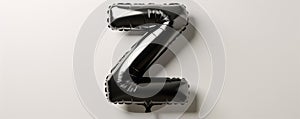 Elegant Black Letter Z Balloon - Sophisticated Celebration Theme