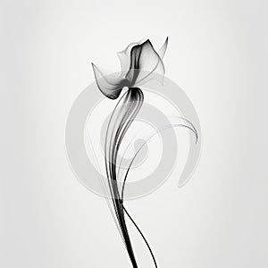 Elegant Black And White Flower Abstract Background