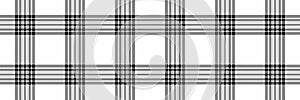 Elegant black and white plaid pattern. Versatile design ideal for textiles, website backgrounds, or print projects. Clean lines
