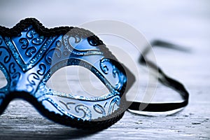 Elegant blue carnival mask