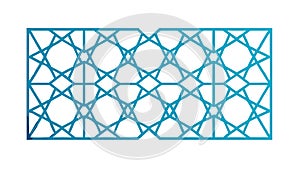 Elegant Blue Interlocking Geometric Pattern, vector design Generative AI