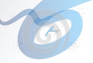 Elegant blue lines vector dimensional abstract background, 3D dynamic curve stripes in motion beautiful design element, template