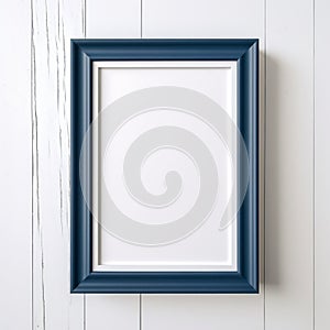 Elegant Blue Wooden Frame With Asymmetrical Framing