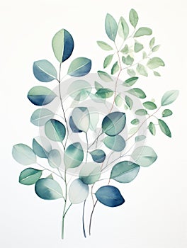 Elegant Boho Watercolor Plant Illustration