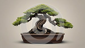 Elegant Bonsai Tree in Ceramic Pot
