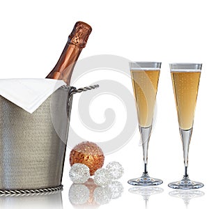 Elegant Bottle Of Champagne For New Years Party