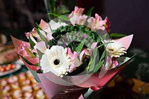 Elegant Bouquet of Flowers in Decorative Wrap