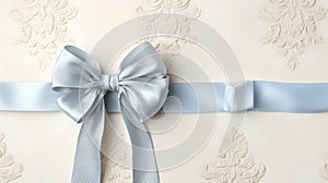 Elegant Bow And Ribbon Table Decor With Delicate Ornaments