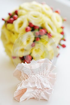 Elegant bride garter