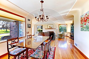 Elegant bright dining and living room