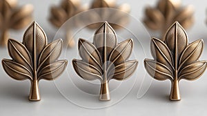 Elegant Bronze Leaf Drawer Knobs