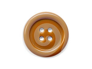 Elegant Brown Button: Versatile Design in Isolation