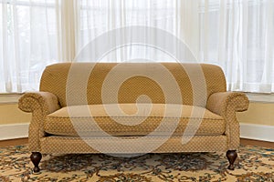 Elegant Brown Couch at the Living Area
