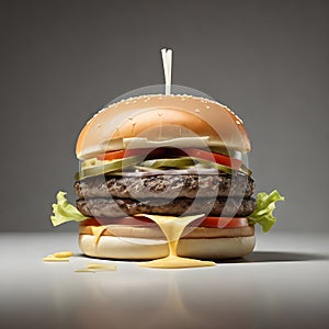 Elegant burger with minimal elements