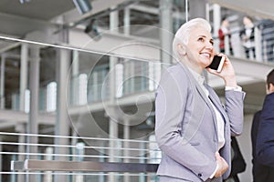 Elegant businesswoman in corporation