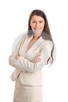 Elegant businesswoman wearing suit