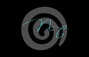 Elegant Calligraphy of Cursive NG logo photo