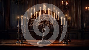 Elegant Candelabra with Taper Candles photo