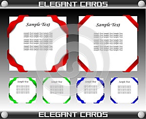 Elegant Card Template Set Vector