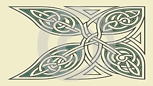 Elegant Celtic Knot Corner Design Element, vector design Generative AI