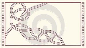 Elegant Celtic Knot Pattern Border, Timeless Interwoven Design, vector design Generative AI