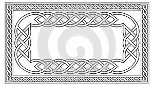 Elegant Celtic Knot Rectangle Frame Vector, vector design Generative AI