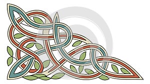 Elegant Celtic Knotwork Corner Border Design, vector design Generative AI